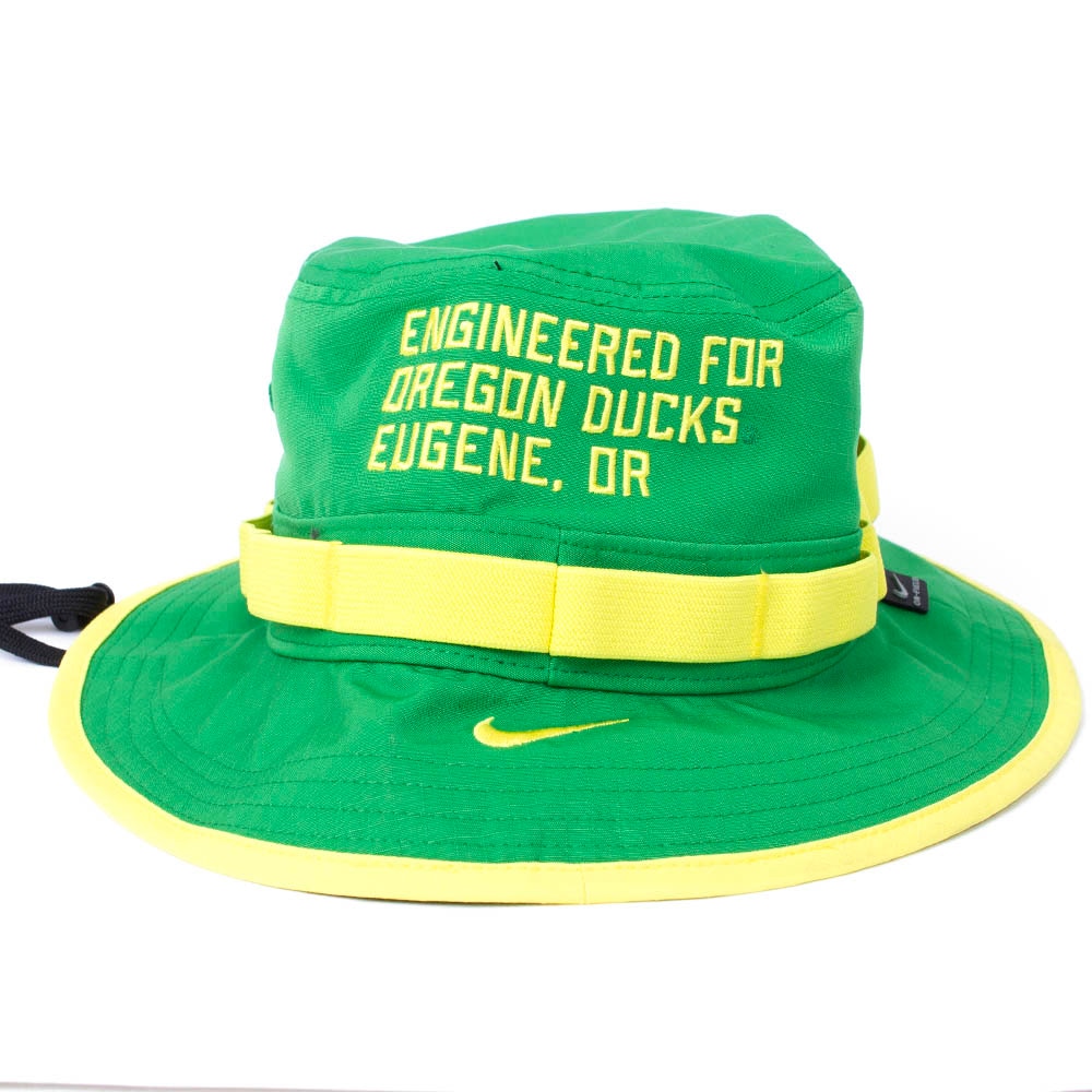 Classic Oregon O, Nike, Green, Boonie, Performance/Dri-FIT, Accessories, Unisex, Sideline, Ripstop, Gameday, Team Info, Hat, 882727